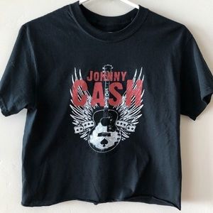 $20 Sm Johnny Cash crop tee